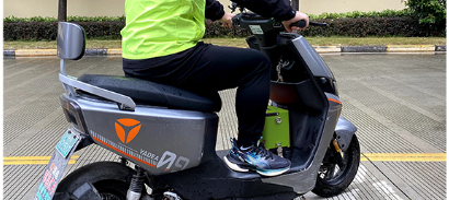 Portable use on scooter